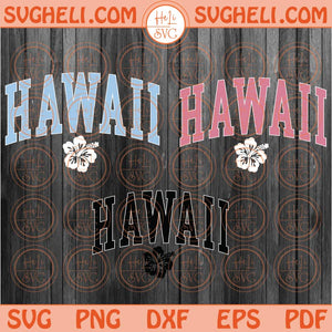 Hawaii Svg Summer Beach Hawaii Hibiscus Flower Svg Honolulu Svg Png Dxf Eps Files