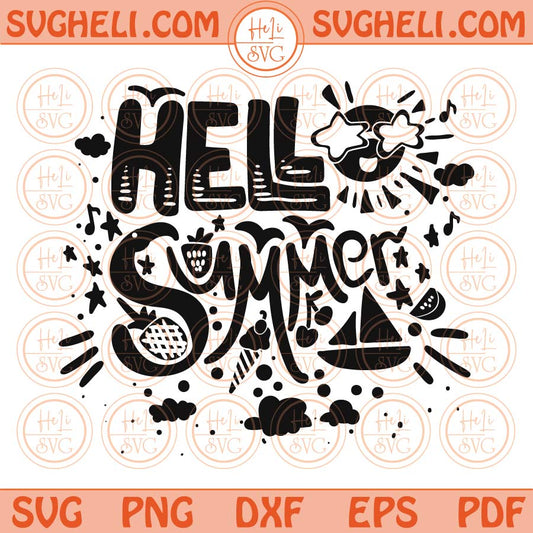 Hello Summer Svg Retro Summer Holiday Png Family Vacation Svg Png Dxf Eps Files