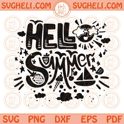 Hello Summer Svg Retro Summer Holiday Png Family Vacation Svg Png Dxf Eps Files