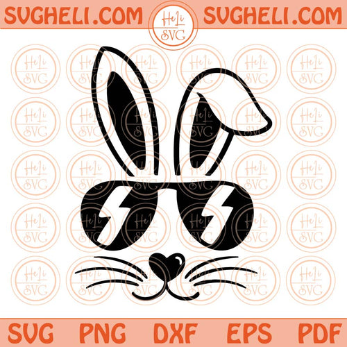 Hip Hop Svg Cool Bunny Svg Easter bunny Svg Sunglasses Bunny Svg Png Dxf Eps Files