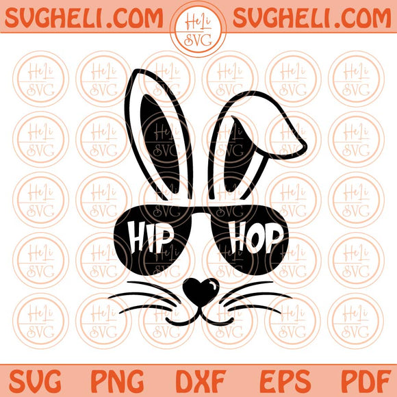 Hip Hop Svg Cool Bunny Svg Easter bunny Svg Sunglasses Bunny Svg Png Dxf Eps Files