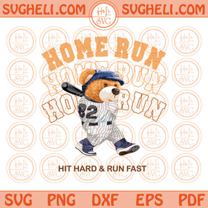 Home Run Png Baseball Bear Hit Hard Run Fast Png Sublimation Pdf Eps Files