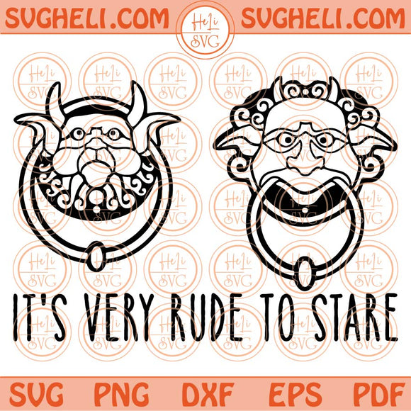 It's Very Rude to Stare Svg Labyrinth Door Knocker Svg Png Dxf