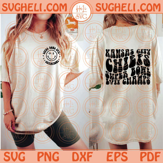 Kansas City LVII Champs Svg Chiefs Football KC Champions Svg Png Dxf Eps Files