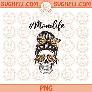 Leopard Bandana Glasses Momlife Png Mom life Leopard Skull Png File