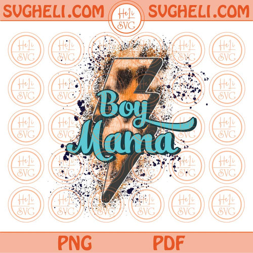 Leopard Lightning Bolt Boy Mama Png Sublimation Retro Boy Mama Svg Png Design Files
