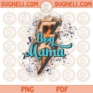 Leopard Lightning Bolt Boy Mama Png Sublimation Retro Boy Mama Svg Png Design Files