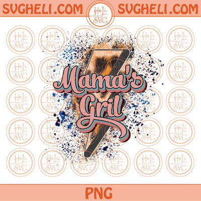 Leopard Lightning Bolt Mama Girl Png Sublimation Retro Mama Girl Svg Png Design Files
