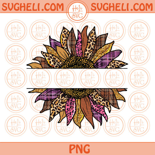 Leopard Sunflower Png Sublimation Gliter Sunflower Name Frame Png Files