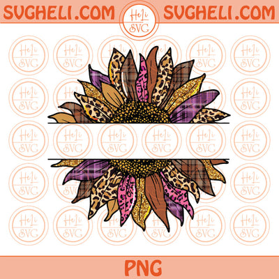 Leopard Sunflower Png Sublimation Gliter Sunflower Name Frame Png Files