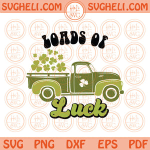 Loads Of Luck Svg Png Retro St Patricks Lucky Shamrock Truck Svg Png Dxf Pdf Eps Design Files