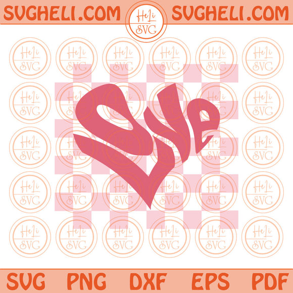 Retro Love Heart Checkers Svg Retro Heart Love Checkered Svg Png Dxf Pdf Eps Files