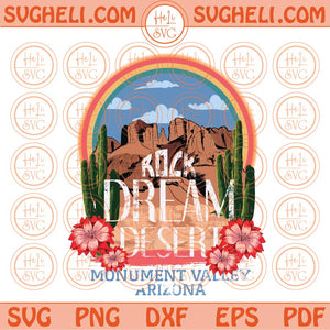 Rock Dream Desert Svg Retro Arizona Western Svg Png Sublimation Design Eps Files