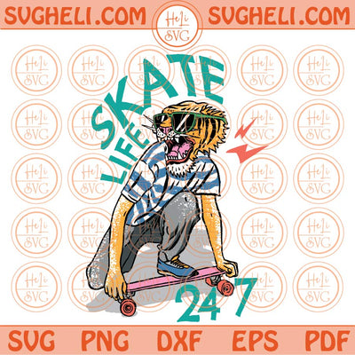 Skate Life 247 Svg Retro Skate Life Svg Vintage Skating Svg Png Dxf Eps Files