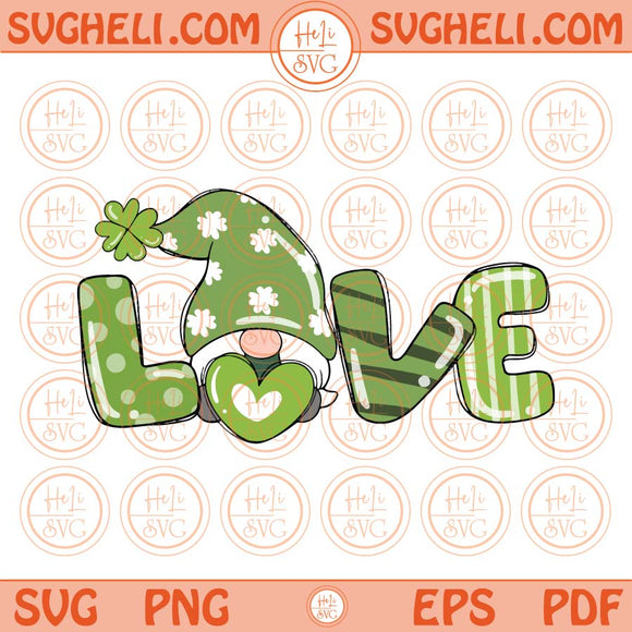 St Patricks Day Gnomes Love Svg Shamrock Love Gnomes Matching Png Dxf Svg Pdf Eps Files