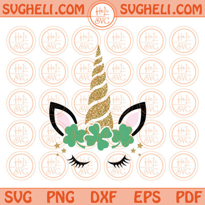 St Patricks Day Unicorn Svg Shamrock Unicorn Png St Patricks Girl Sublimation Design Files