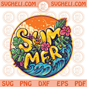 Summer Svg Retro Summer Vibes Svg Groovy Summer Beach Svg Png Dxf Eps Files