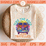 Take The Road Less Traveled Svg Groovy Retro Travel Svg Adventure Svg Png Dxf Eps Files