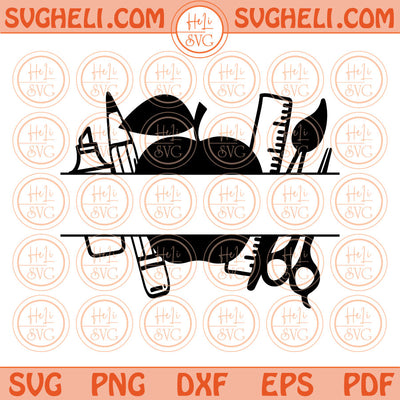 Teacher Svg Teacher Split Monogram Svg School Supplies Svg Png Dxf Pdf Eps Files
