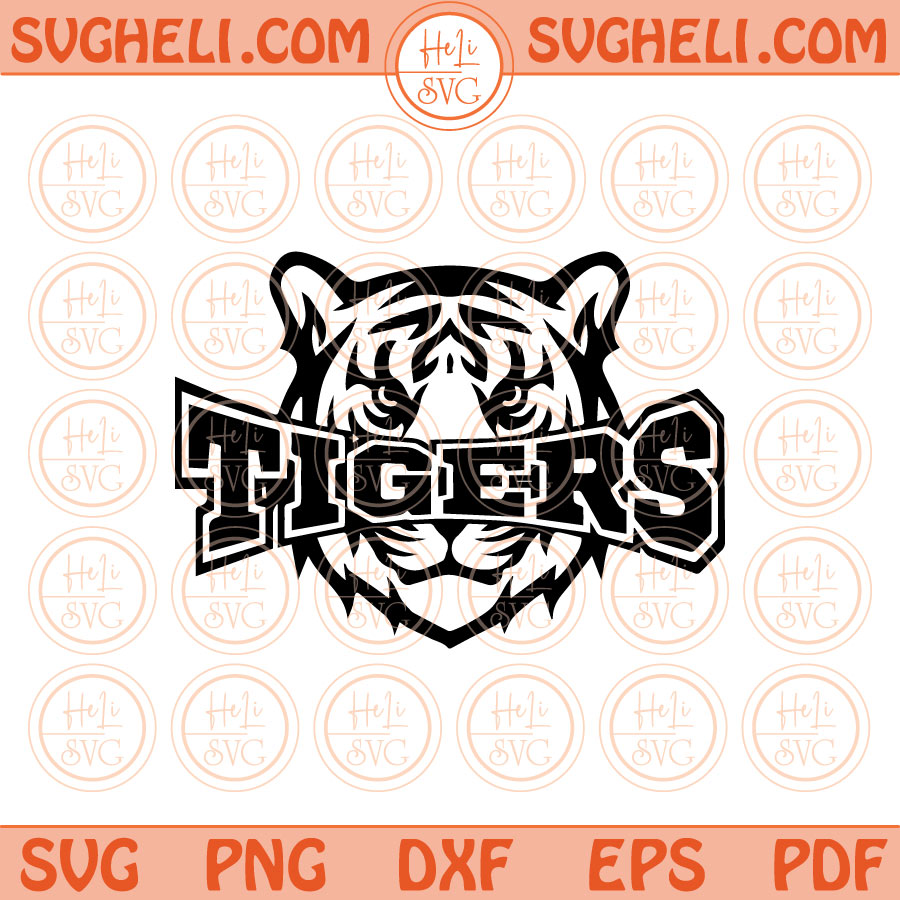 Tigers Svg Tiger Mascot Svg Tigers School Spirit Logo Svg Png Dxf