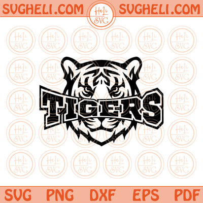 Tigers Svg Tiger Mascot Svg Tigers School Spirit Logo Svg Png Dxf Pdf Eps Files