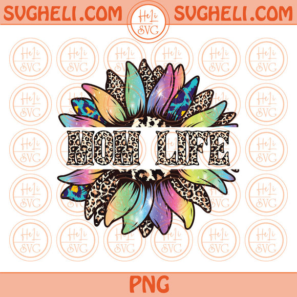 Twinkle Leopard Sunflower Momlife Png Sublimation Mom life Png File