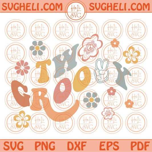 Two groovy Svg Boho Girl birthday Svg Groovy Girls 2nd Birthday Svg Png Dxf Eps Files