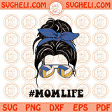 Volleyball Mom Life Svg Mom Bun Bandana Volleyball Glasses Svg Png Dxf Eps Files