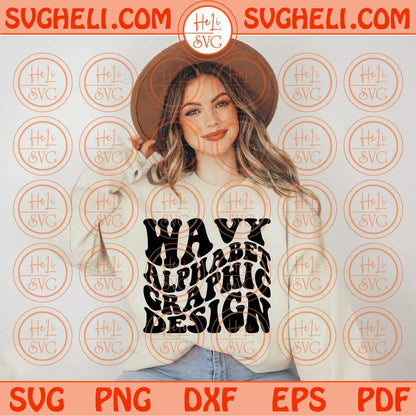 Custom Wavy Text Effect Svg Wavy Alphabet Graphic Design Svg Png Dxf Eps Files