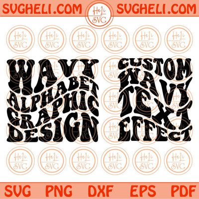 Custom Wavy Text Effect Svg Wavy Alphabet Graphic Design Svg Png Dxf Eps Files